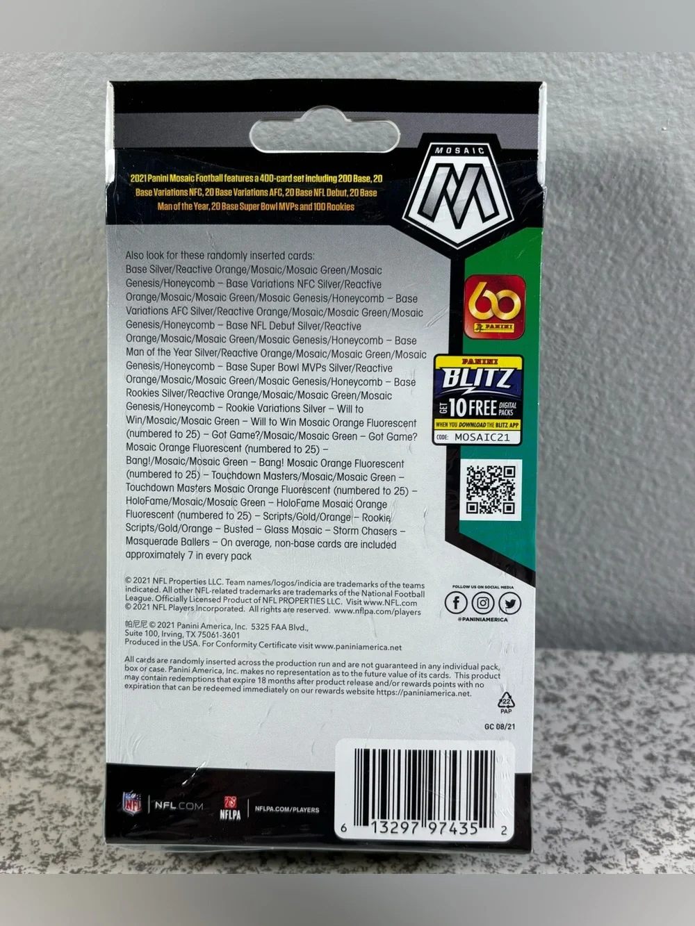 2021 Panini Mosaic Hanger Box NFL Football Cards New